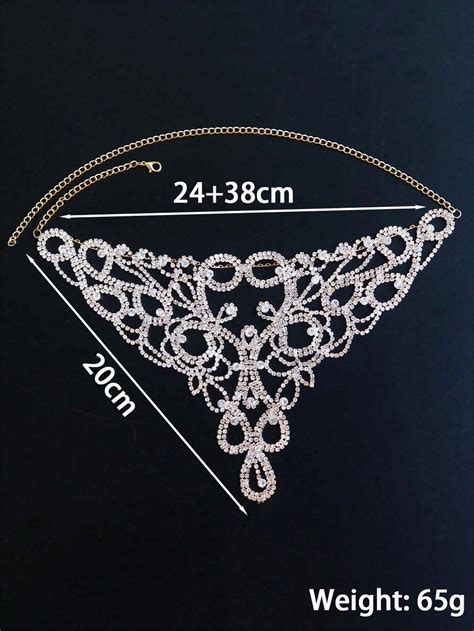 Fashionable Rhinestone Hollow Flower Shape Bra Chain Shein Usa