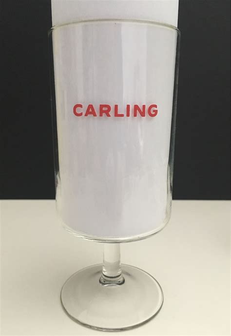 Carling Beer Bar Glasses Footed Beer Glasses Carling Etsy