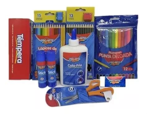 Pack De Productos Escolares Proarte Cuotas Sin Inter S