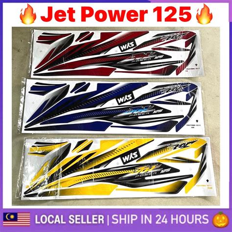 Sym Jet Power 125 Stiker Sticker Body Stripe Cover Set 1 Sym Jet125