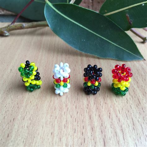 4 Mixed Rastafarianjamaicanreggae Dreadlocks 45mm Hole Hair Beads