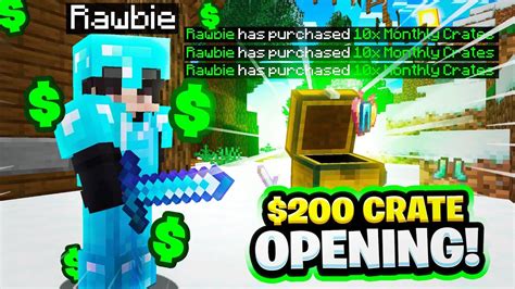 SPENDING 200 IRL ON MINECRAFT CRATE KEYS OP Minecraft