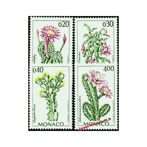 Timbres de MONACO n 1915 à 1918 Flore du Jardin exotique