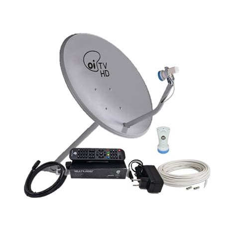 Kit Receptor Oi Tv Antena Ku 60cm Logo Oi Lnbf E Kit Cabo Submarino