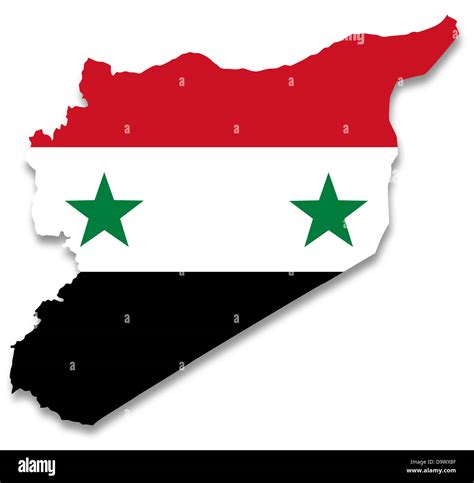 Map and flag of Syria Stock Photo - Alamy