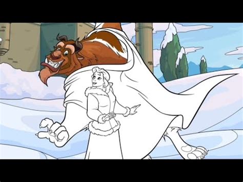 Coloring Belle And Beast From Beauty And The Beast Disney Princess