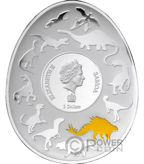 HUAYANGOSAURUS TAIBAII Dinosaurs in Asia 1 Oz Silber Münze 2 Samoa 2023