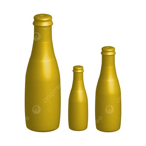 Bottle Design Vector Hd Images Golden Color 3d Bottle Design Png