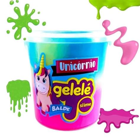 Slime Gelele Balde G Slime Unicornio Cores Slime Slime