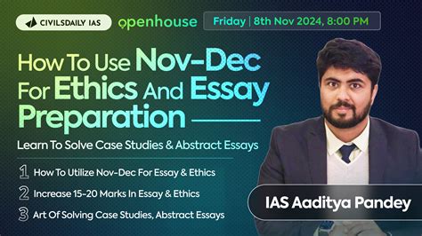 UPSC Webinar By AIR 48 Aaditya Pandey IAS How To Use Nov Dec For