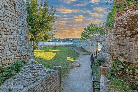 Image Of The Historical Center Of The Croatian Coastal Town Of Porec In