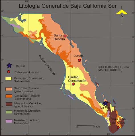 Mapa Fisico De Baja California Mexico