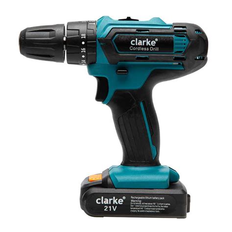 Buy Clarke Industrial Tools Cordless Driver Drill 21v With Bit Set