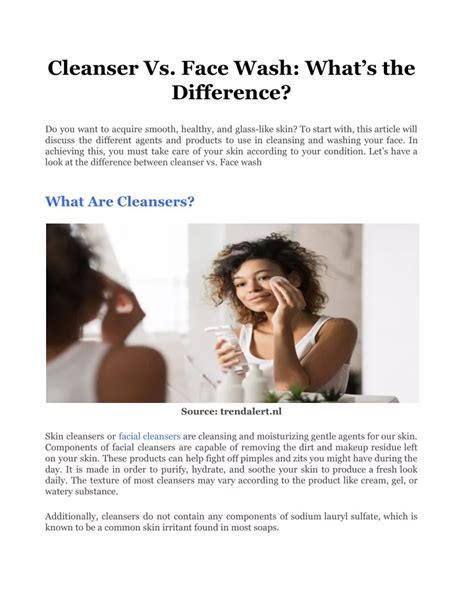 Ppt Cleanser Vs Face Wash What’s The Difference Powerpoint Presentation Id 11257048