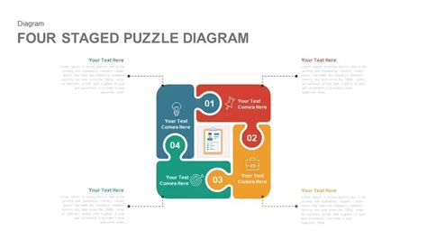 4 Staged Powerpoint Puzzle Diagram Template And Keynote Slide