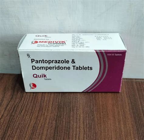 QUIK Pantoprazole 40 Mg Domperidone 10 Mg Tablet 10x10 Prescription