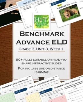 Rd Grade Unit Week Benchmark Advance Eld Interactive Slide Deck