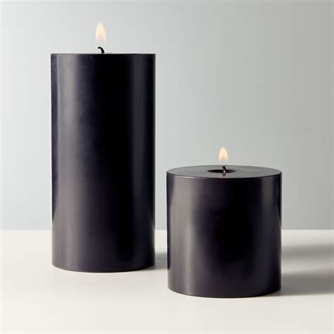 Black Pillar Candles | CB2 Canada