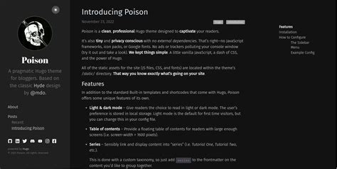 Poison | Hugo Themes