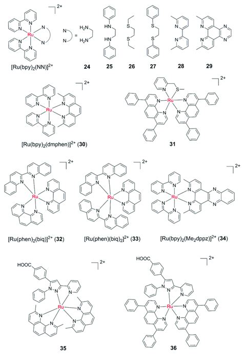 Ru II Polypyridyl Complexes With Photolabile Bidentate Ligands