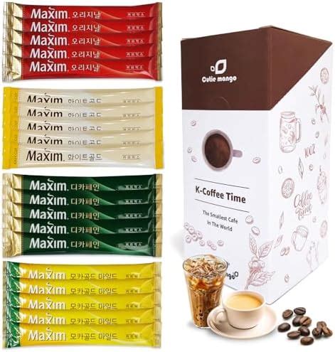 Amazon Korean Instant Coffee Maxim Mix Variety Pack Of Flavors