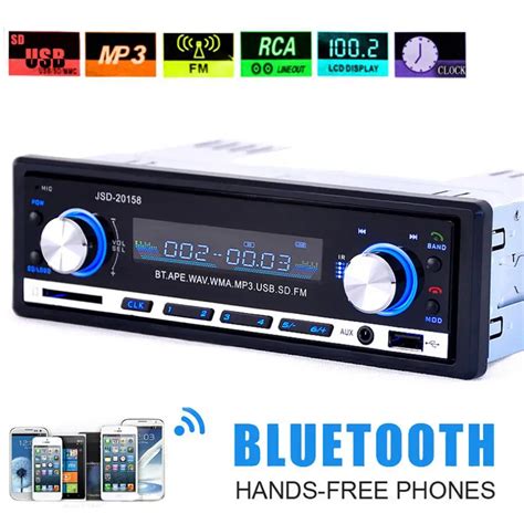 Autoradio Digital Bluetooth 1 DIN In Dash Car Stereo Audio FM Radio Aux