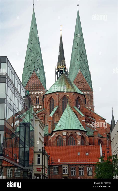 Lubeck Germany Marienkirche St Marys Church Stock Photo Alamy