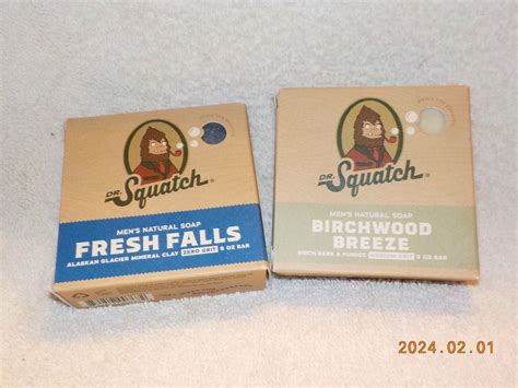 Dr Squatch Mens Natural Soap Fresh Falls And Birchwood Breeze 5 Oz