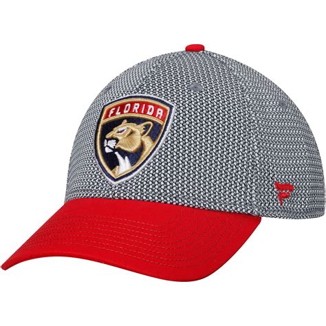 Fanatics Branded Florida Panthers Gray Red Breakaway Flex Hat