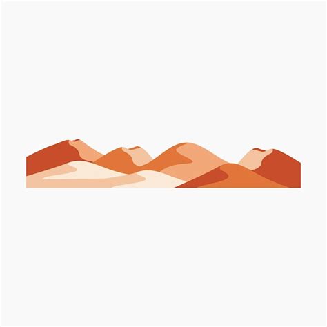 Ilustración del paisaje del desierto Vector Premium