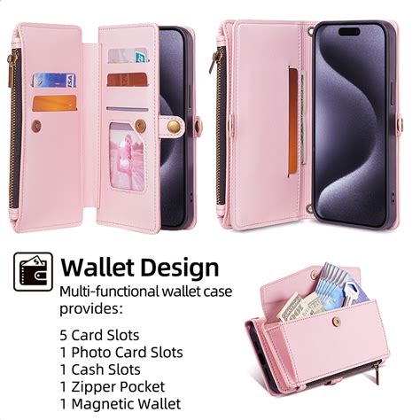 ShieldPlus Crossbody Wallet Case for iPhone 15,RFID Blocking for iPhone ...