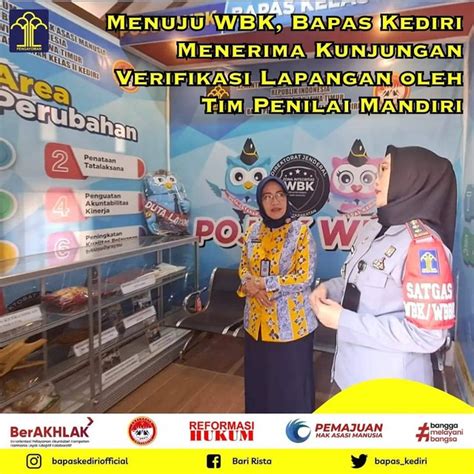 Menuju WBK Bapas Kediri Terima Kunjungan Verifikasi Lapangan Tim