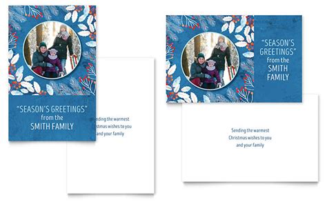 Family Portrait Greeting Card Template Design