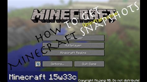 How To Get Minecraft Snapshots YouTube