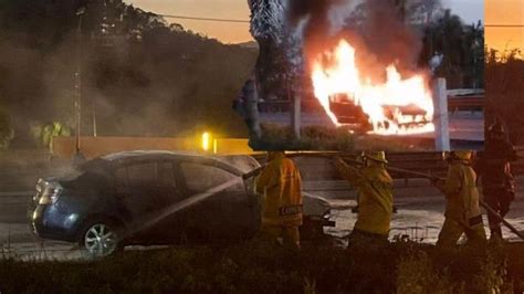 Se Incendia Autom Vil Sobre La Autopista C Rdoba Orizaba