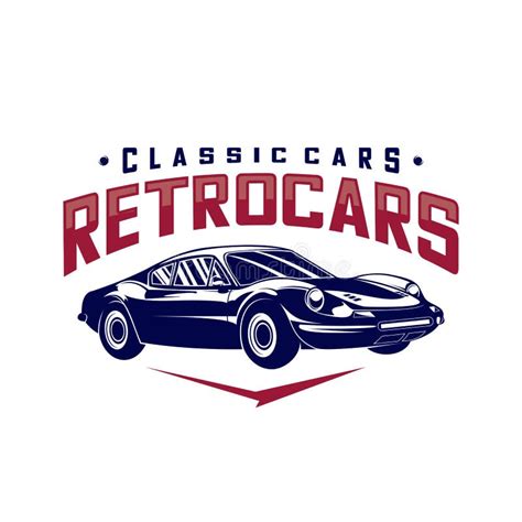 Ilustra Es Do Vetor De Design Do Logotipo De Carros Cl Ssicos Vintage