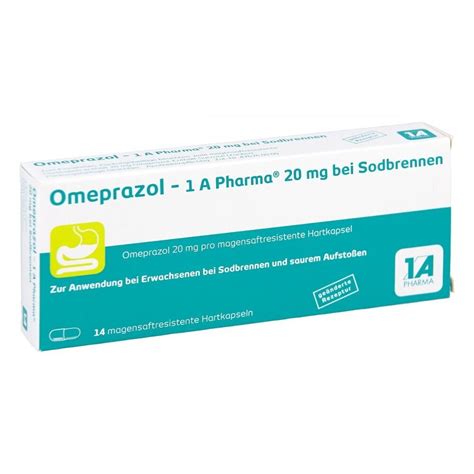 Omeprazol Mg Bei Sodbrennen Kapseln Magensaftresistent Stk Ab