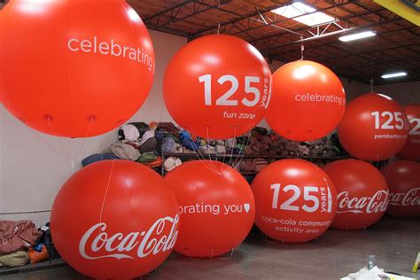 Helium Advertising Balloons Coke 125 Years Helium Balloons