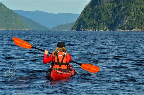 Kayak de mer sur le fjord du Saguenay région de la côte Nord