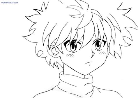 Killua Zoldyck Para Colorear Y Pintar Imágenes Para Dibujar Gratis