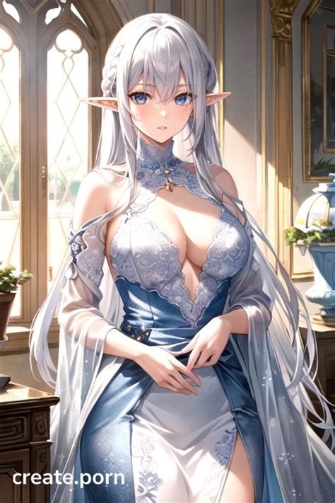 White Hair Elf Ears Long Length Ai Porn