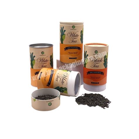 100 Biodegradable Food Grade Paper Tubes Airtight Cardboard Tube Packaging For Tea And Coffee