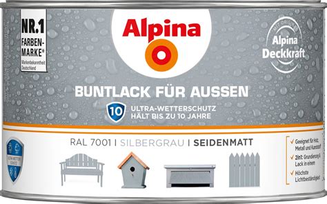 Alpina Buntlack F R Aussen Silbergrau Seidenmatt Ml Kaufen Bei Obi