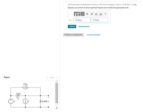 Solved Use The Principle Of Superposition To Find Vo ﻿in The