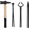 Knife Making Tongs Set And Blacksmiths Hammer Perfect For