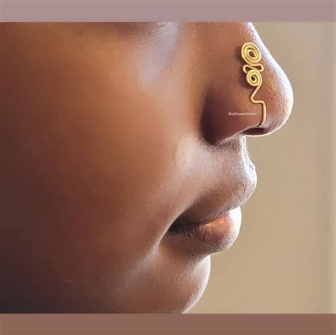 Ethnic Copper Nose Cuff Afrocentric Nose Jewelry The Etsy