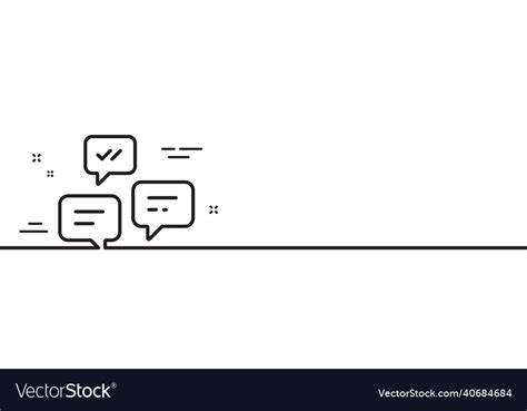 Chat Messages Line Icon Conversation Or Sms Vector Image