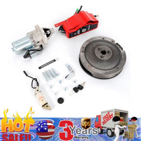 ELECTRIC START KIT STARTER MOTOR INGNITION FLYWHEEL SWITCH FIT HONDA