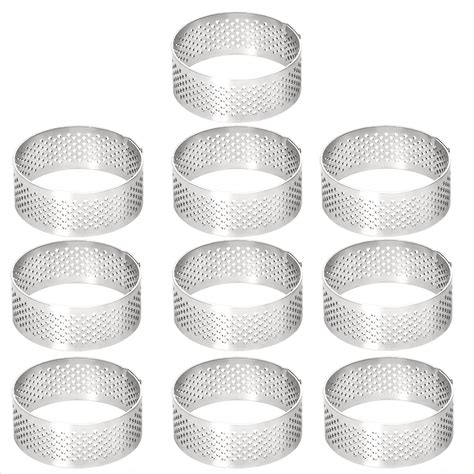 Amazon 10 Pcs 2 37 Inch Stainless Steel Tart Ring Heat Resistant