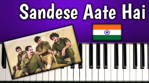 Sandese Aate Hai Easy Piano Notes | Republic Day Special 2024